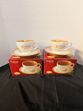 New In Box Tim Hortons Tea Cup and Saucer Set Lot Bundle  Collectors 2006